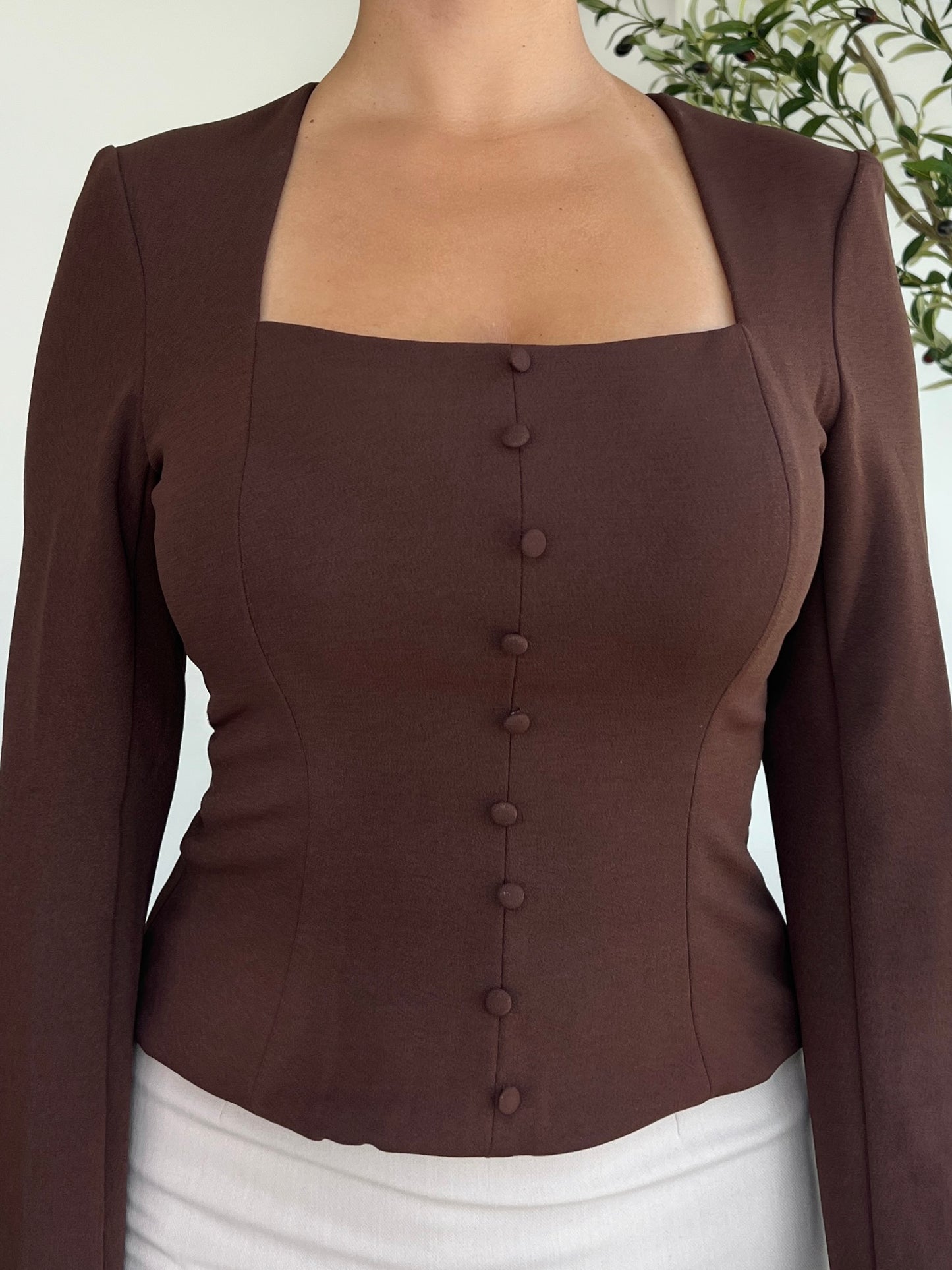 Espresso Jersey Top