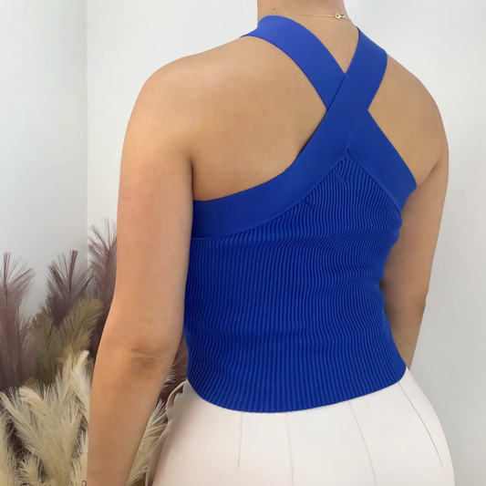 Cross Halter Neck Top