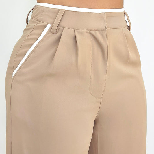 Contrast Lining Pants