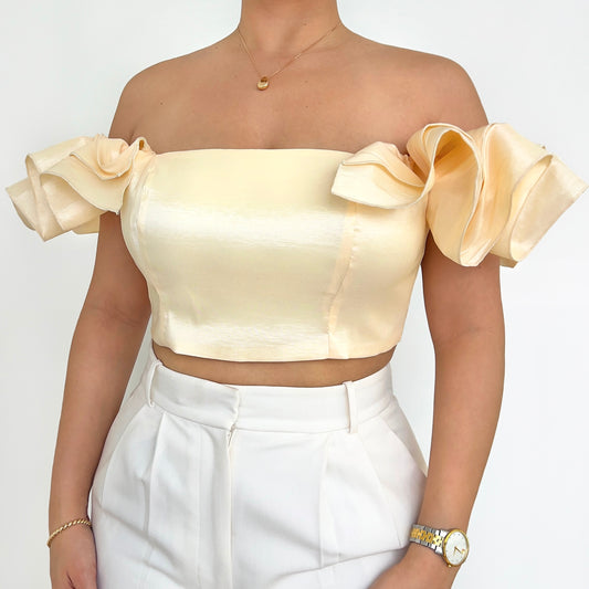 Ruffled Apricot Top