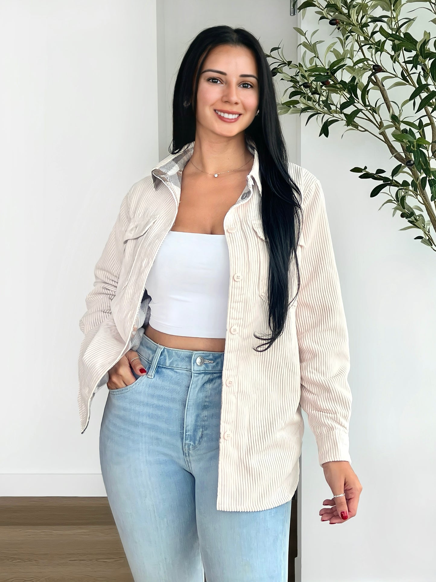 Cozy Twist Reversible Corduroy Jacket