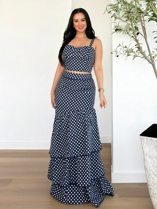 Dotted Blue Elegance Matching Set
