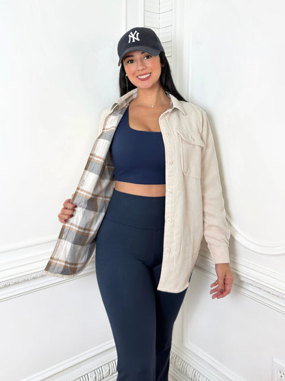 Cozy Reversible Corduroy Shacket