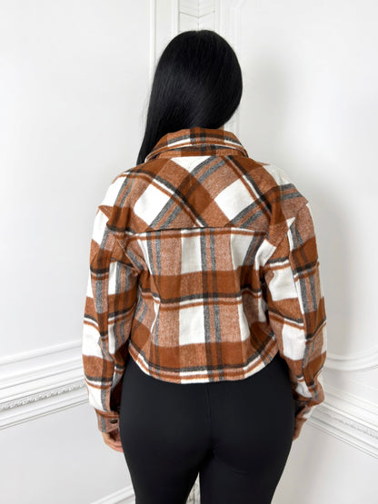 Rustic Plaid Cropped Shacket