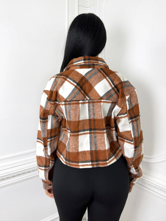 Rustic Plaid Cropped Shacket