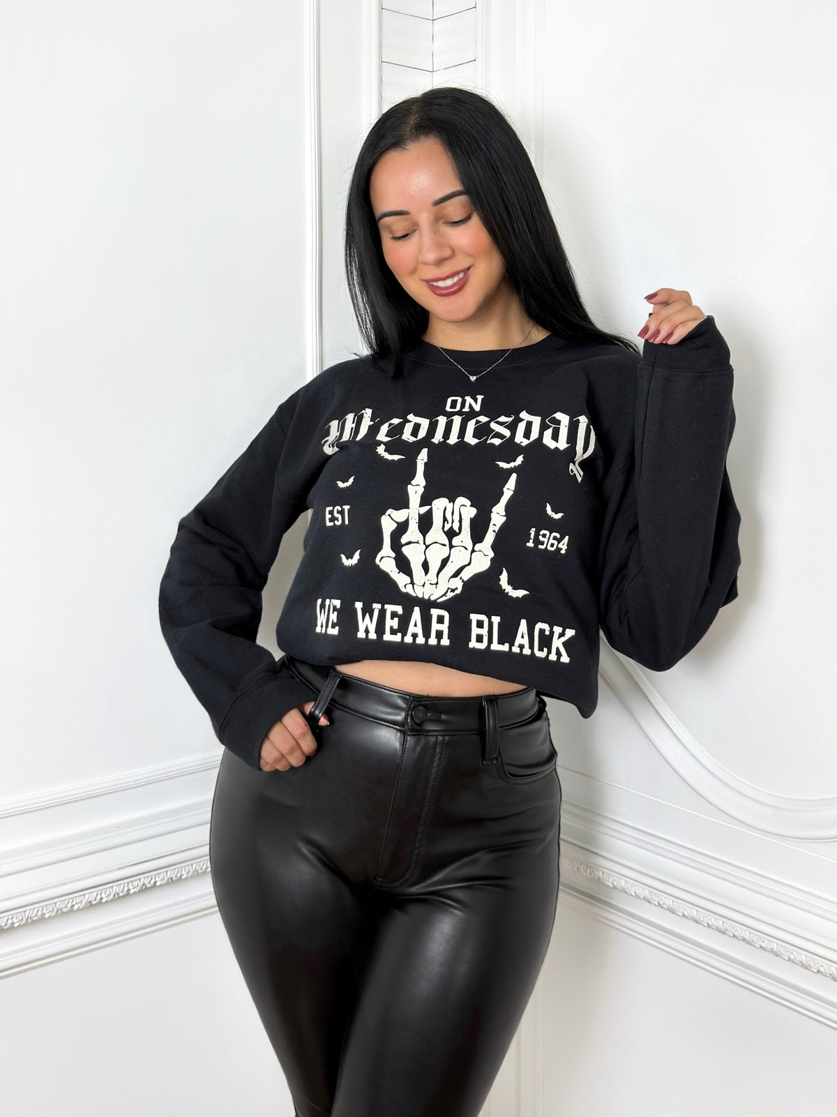 On Wednesday We Wear Black Sweatshirt