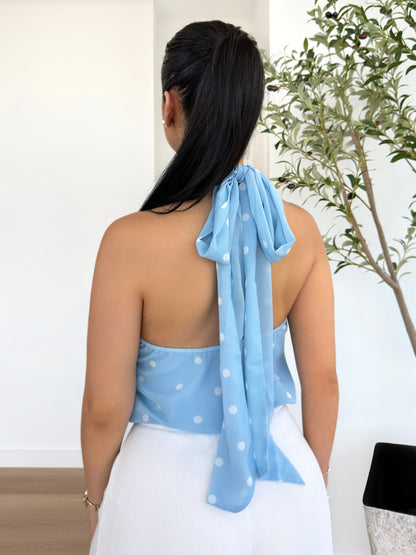 women's top with attached scarf