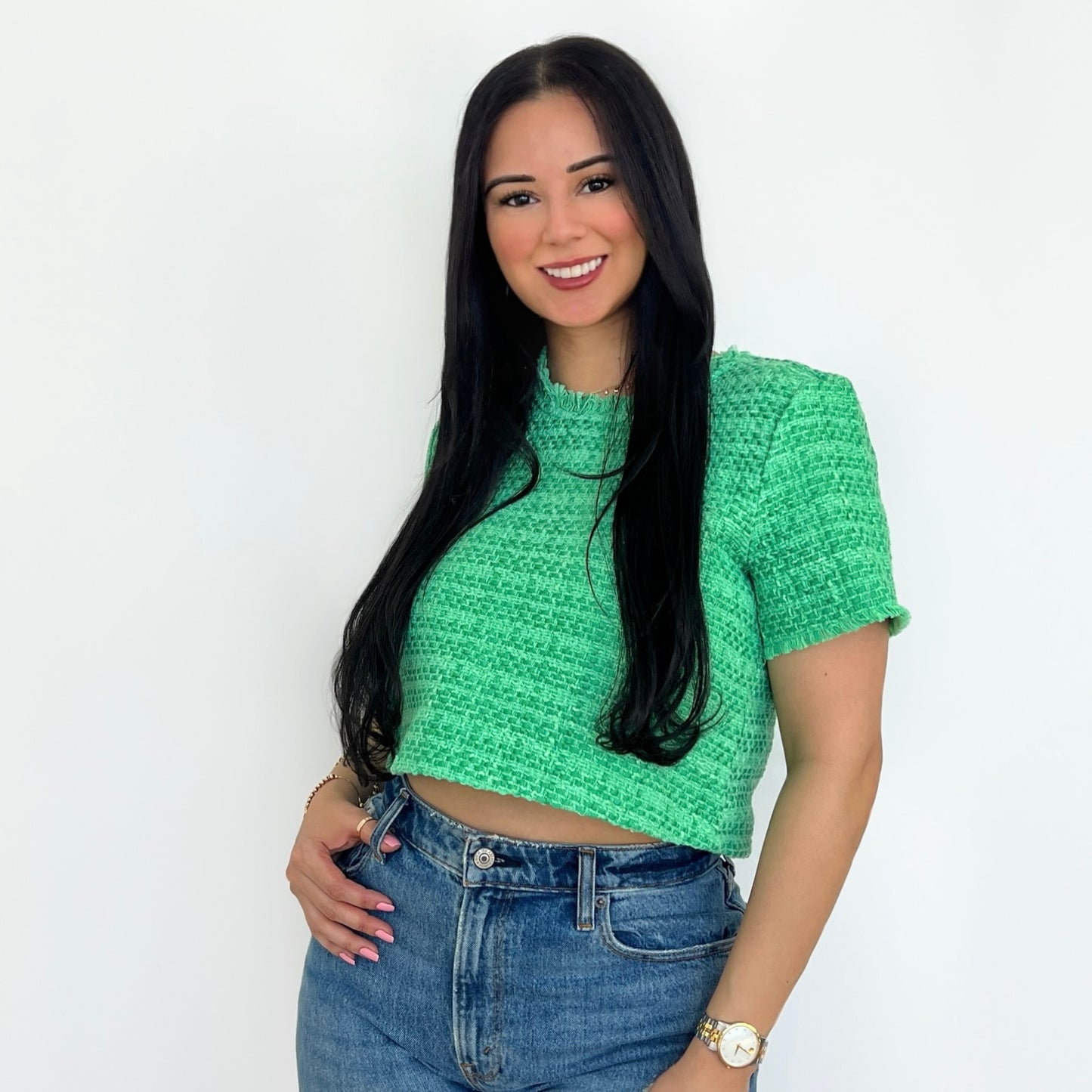 Tweed Crop Top