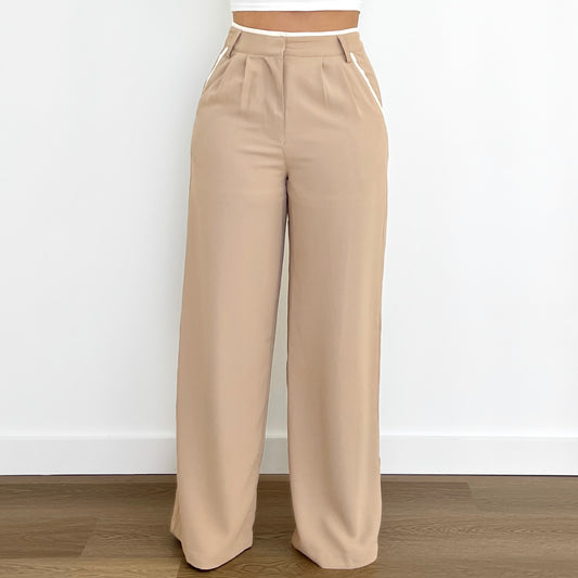 Contrast Lining Pants