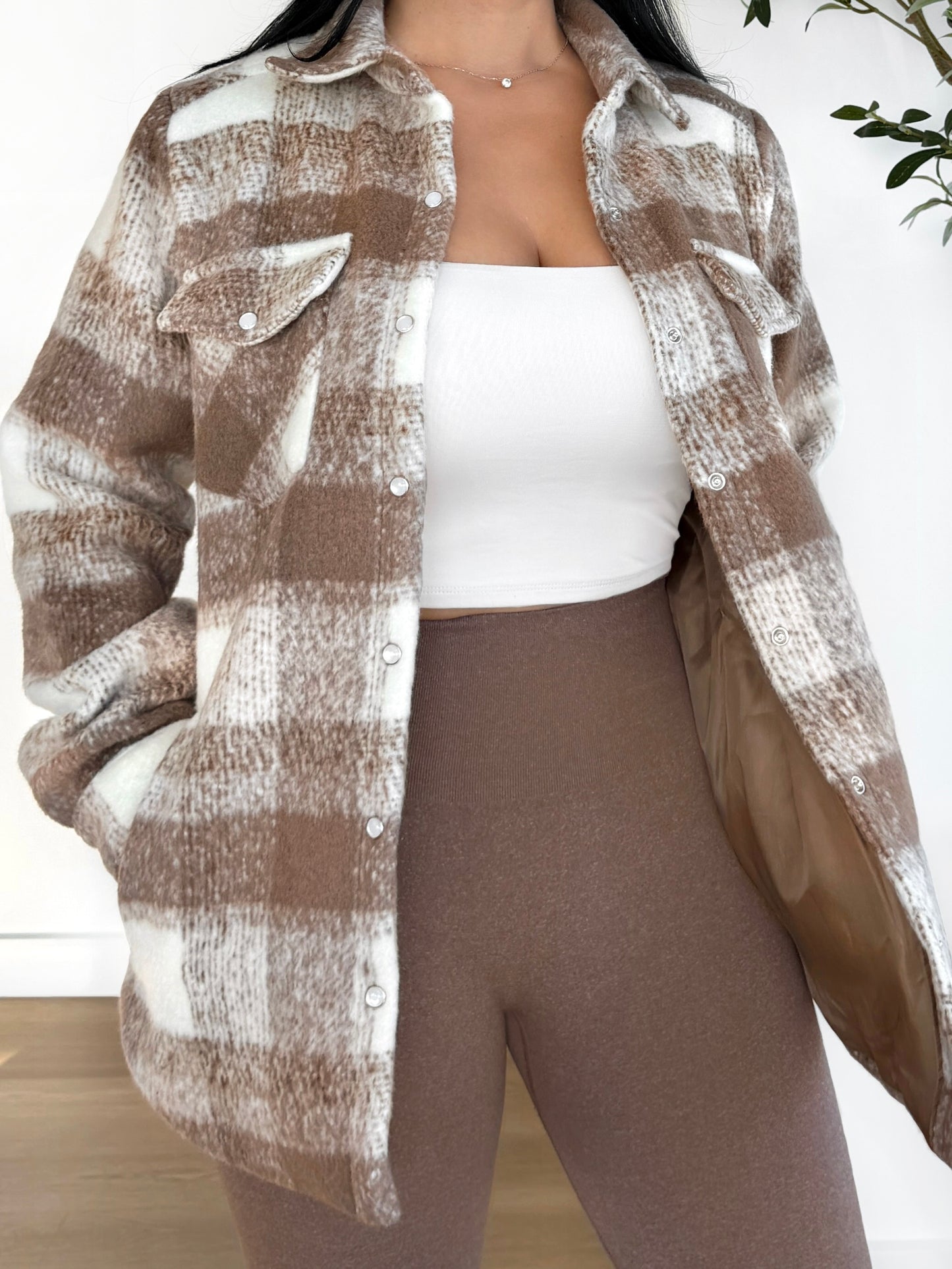 Mocha Plaid Jacket