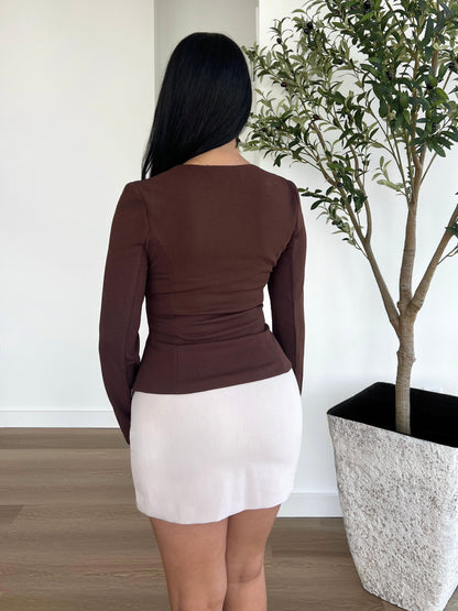Espresso Jersey Top