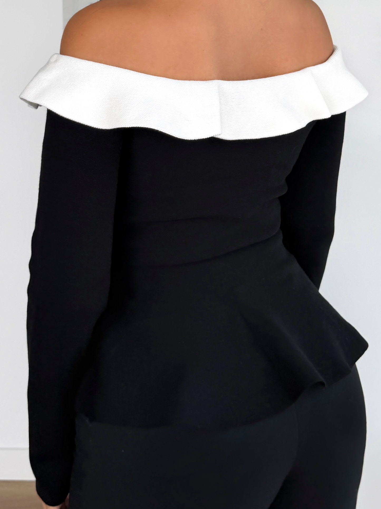 Monochrome Luxe Button Sweater