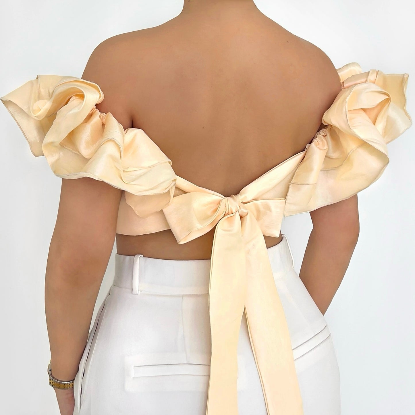 Ruffled Apricot Top
