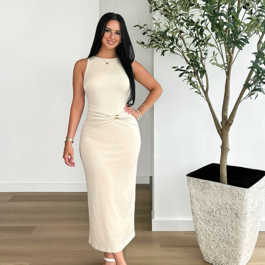 Luxe Twist Midi Dress