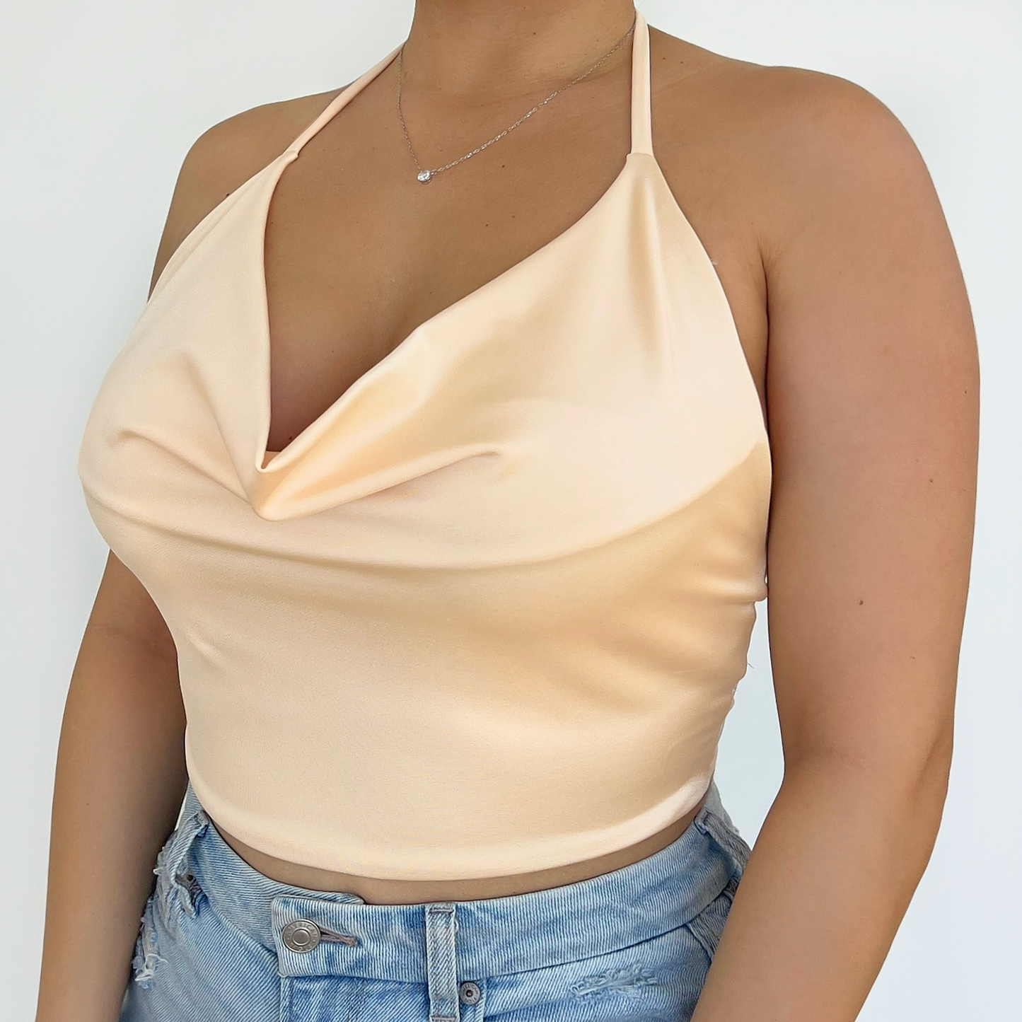 Halter Cowl Neck Top