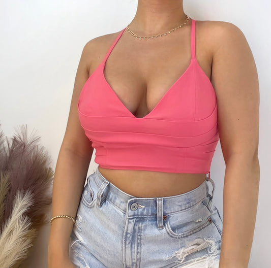 Pleated Crop Top