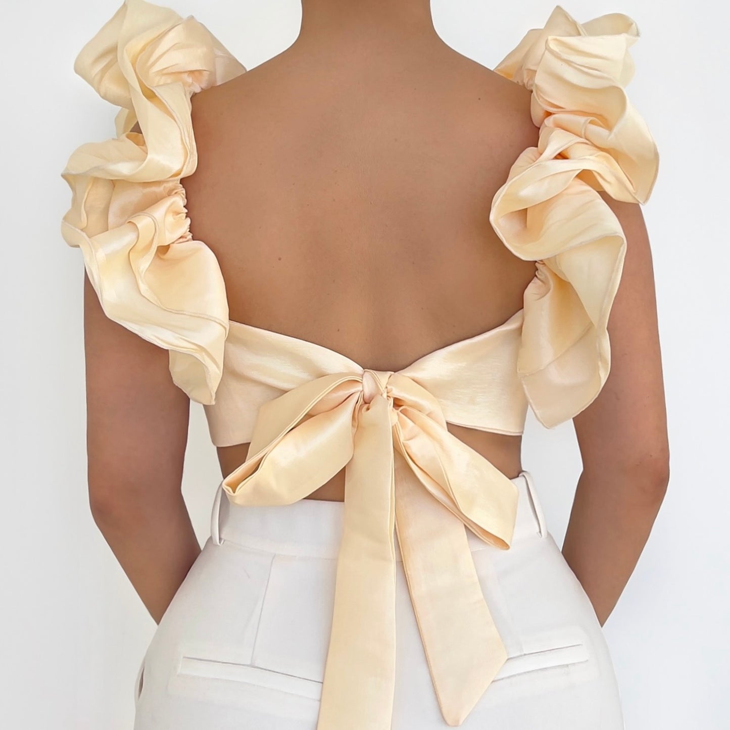 Ruffled Apricot Top