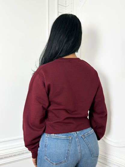 Burgundy Fall Sweatshirt