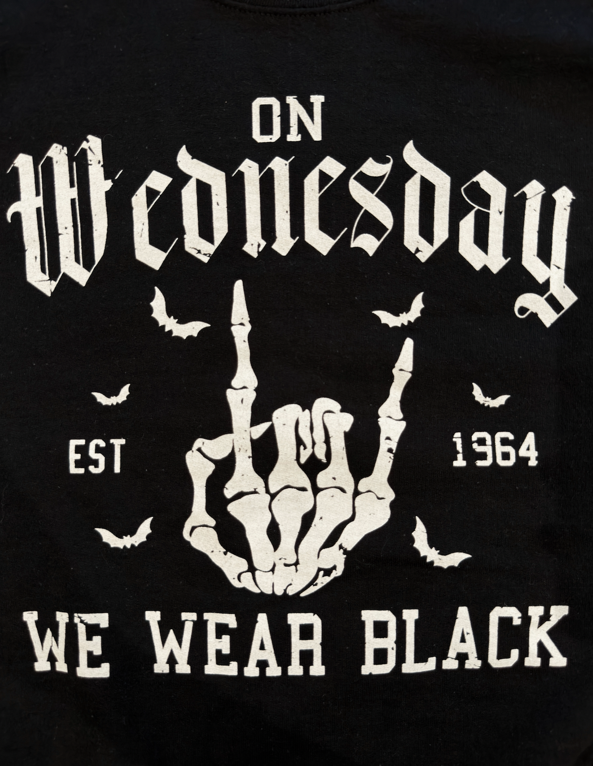 On Wednesday We Wear Black Sweatshirt