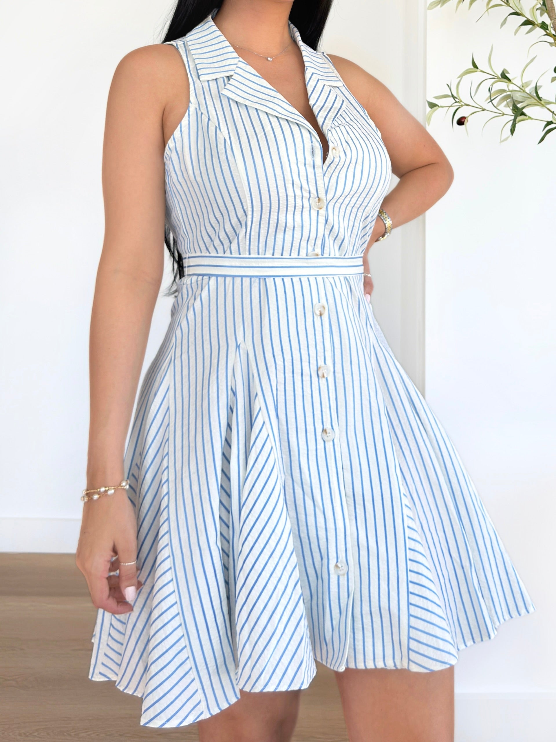 Women's striped casual dress for everyday wear