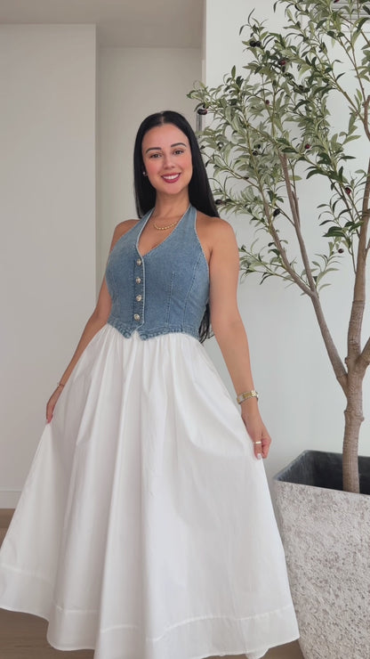 Denim Darling Midi Dress