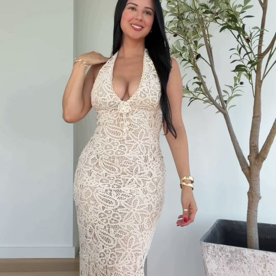 Elegant resort wear maxi dress for women